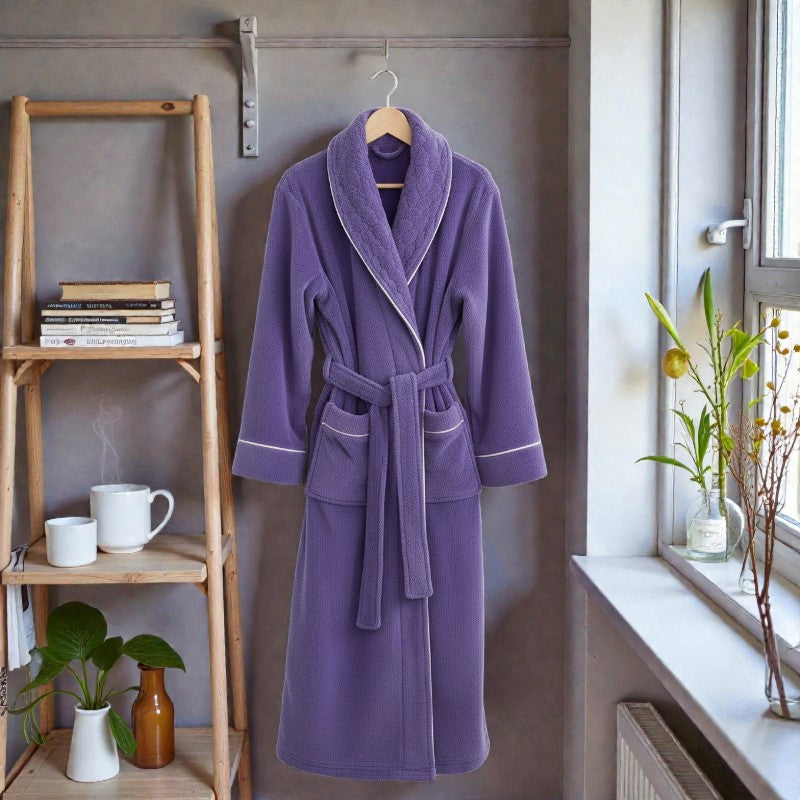 Peignoir femme polaire violet