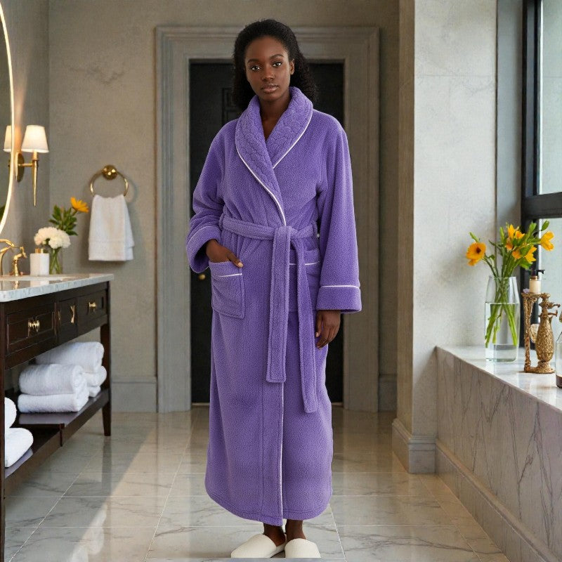 Peignoir femme polaire violet