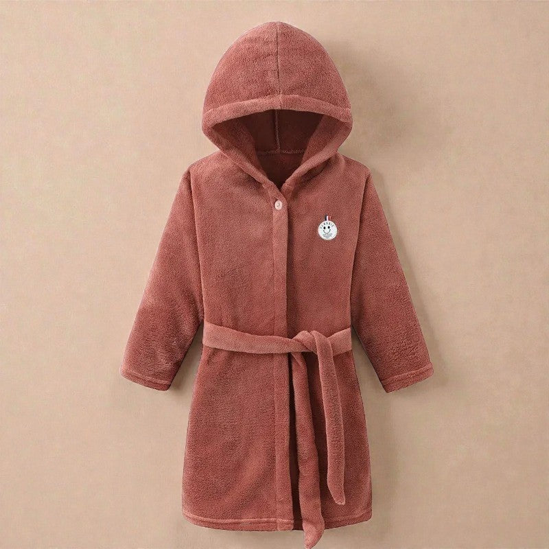 Peignoir enfant polaire à capuche