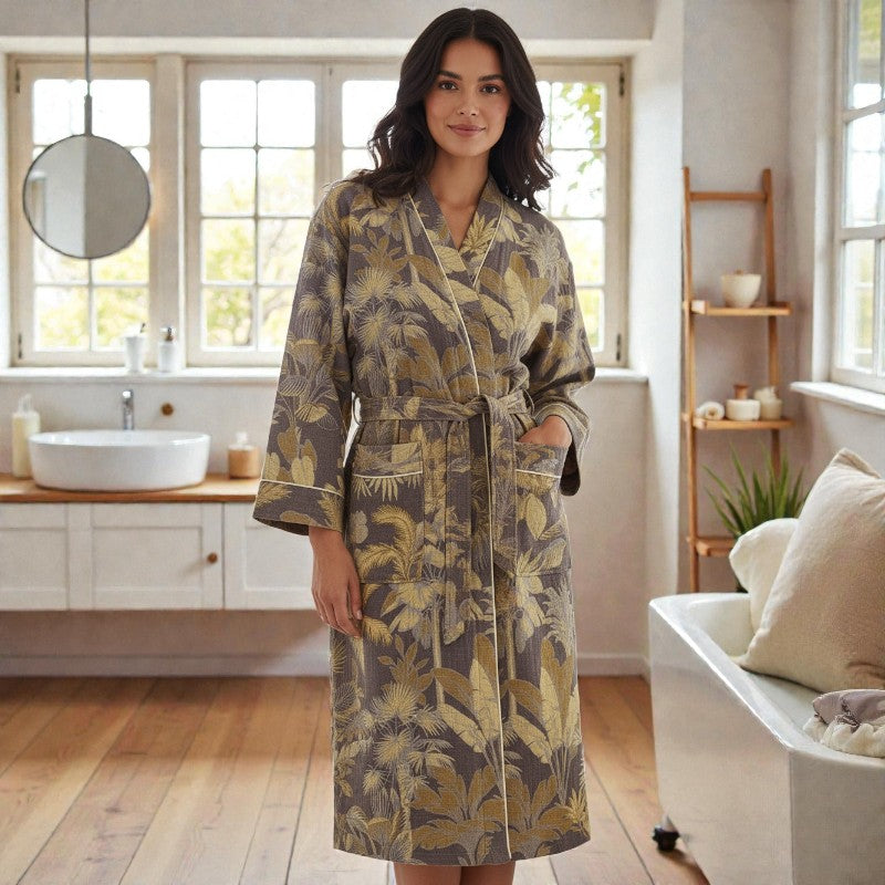 Peignoir femme coton imprimé