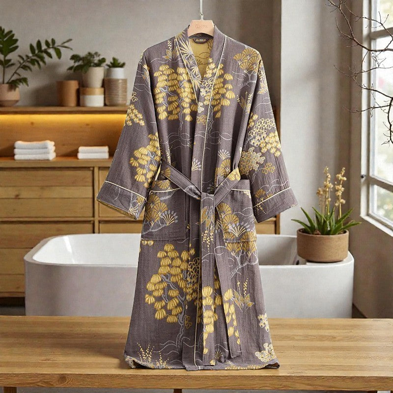 Peignoir femme coton imprimé automne