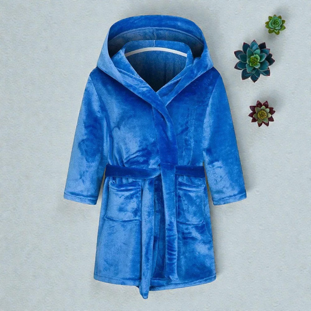 Peignoir enfant polaire uni-couleur