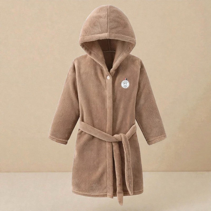 Peignoir enfant polaire à capuche