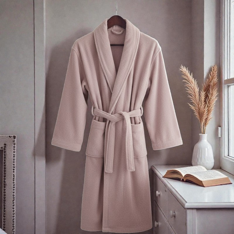 Peignoir femme et homme éponge beige