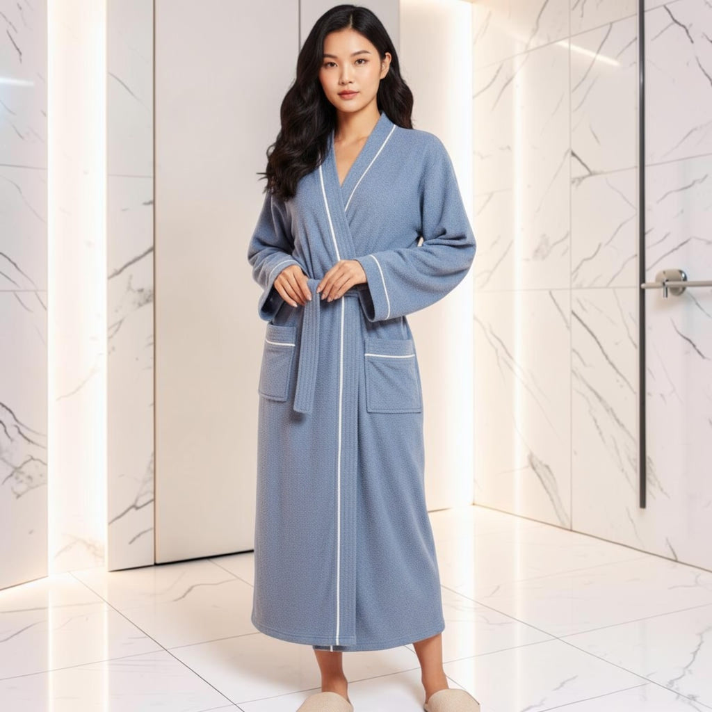 Peignoir Femme | Bleu Ciel en Éponge