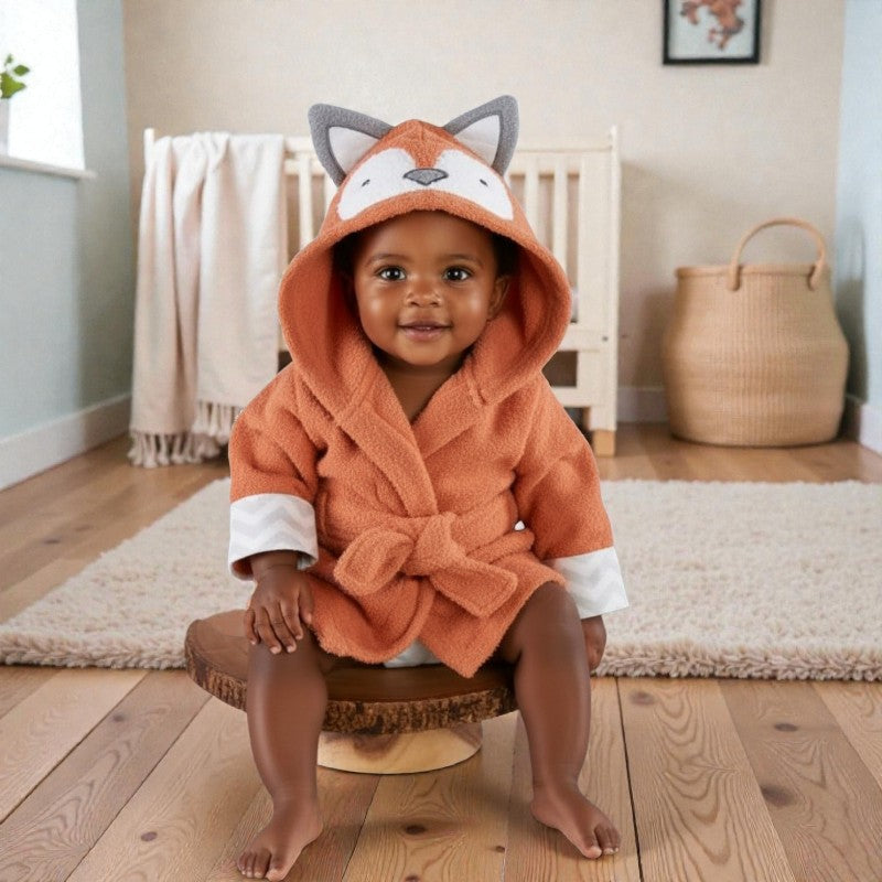 Cape de bain bébé renard