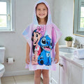 Cape de bain enfant Lilo et Stitch rose