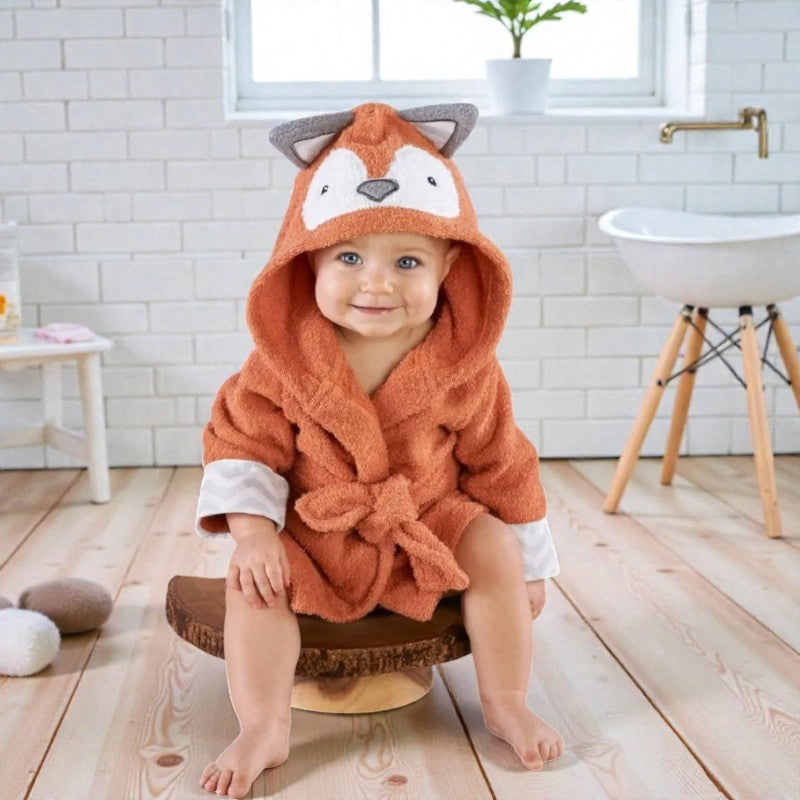 Cape de bain bébé renard