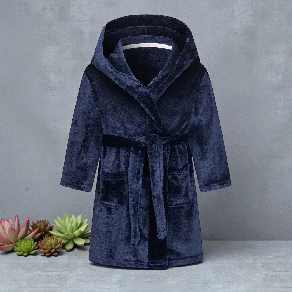 Peignoir enfant polaire uni-couleur