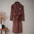 Peignoir homme polaire marron chocolat
