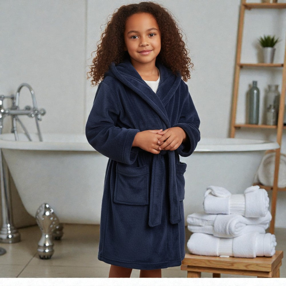 Peignoir enfant polaire uni-couleur