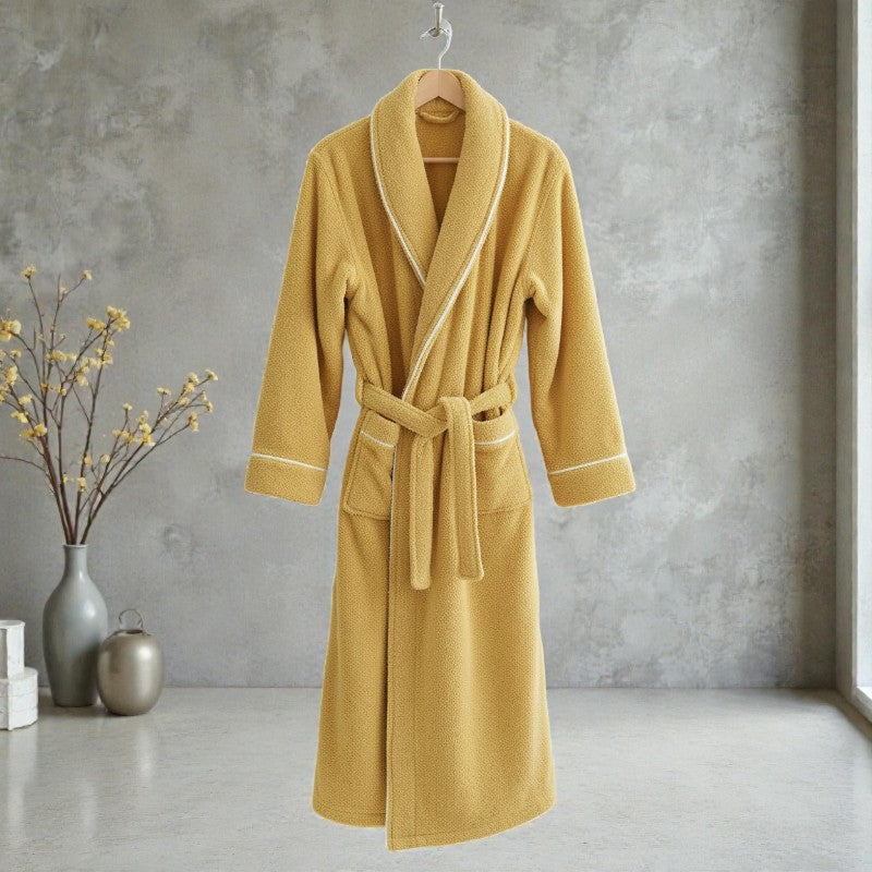 Peignoir homme polaire jaune