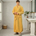 Peignoir homme polaire jaune