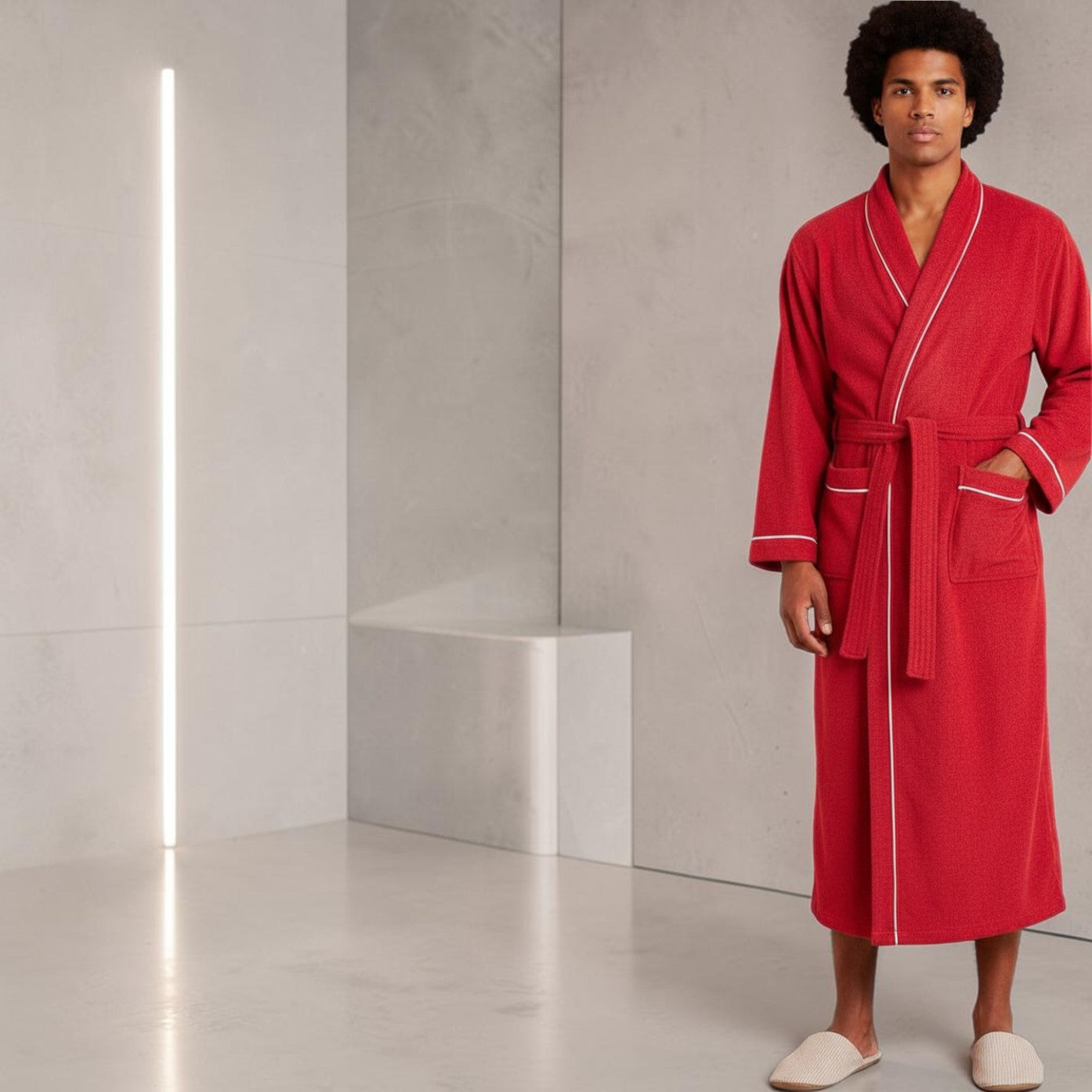 Peignoir pour Homme Éponge | Rouge