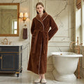 Peignoir femme polaire marron