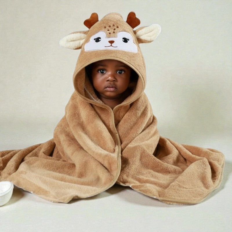 Cape de bain bébé faon