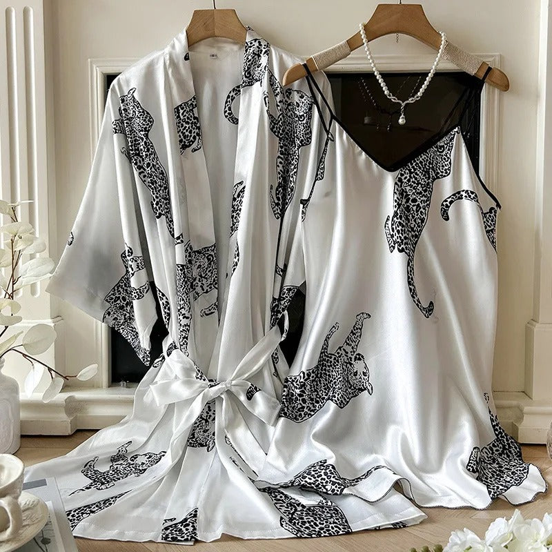 Peignoir Satin | Nuisette Femme Ensemble