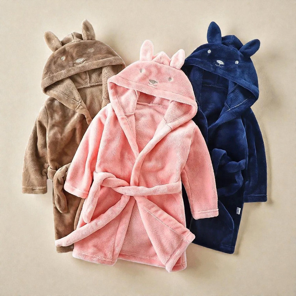 Peignoir enfant polaire lapin à capuche