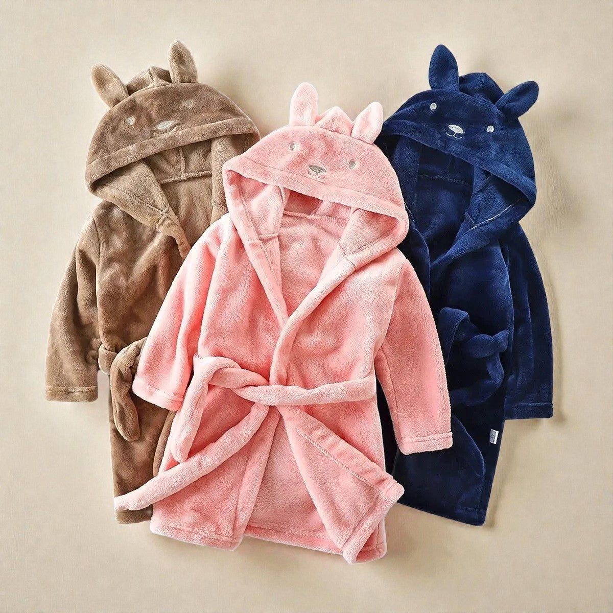 Peignoir enfant polaire lapin à capuche