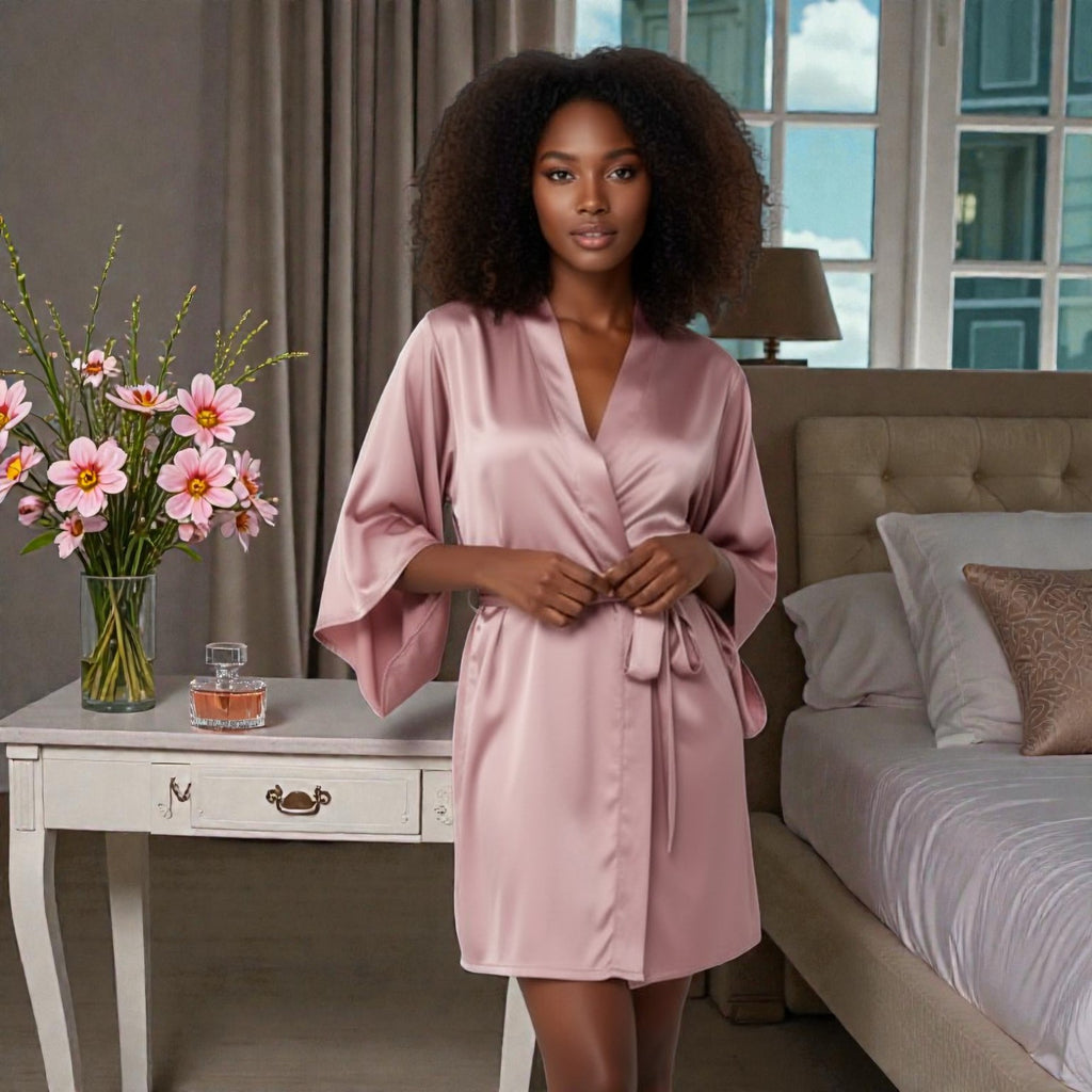 Peignoir en Satin pour Femme | Court