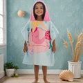 Cape de bain enfant sirène rose