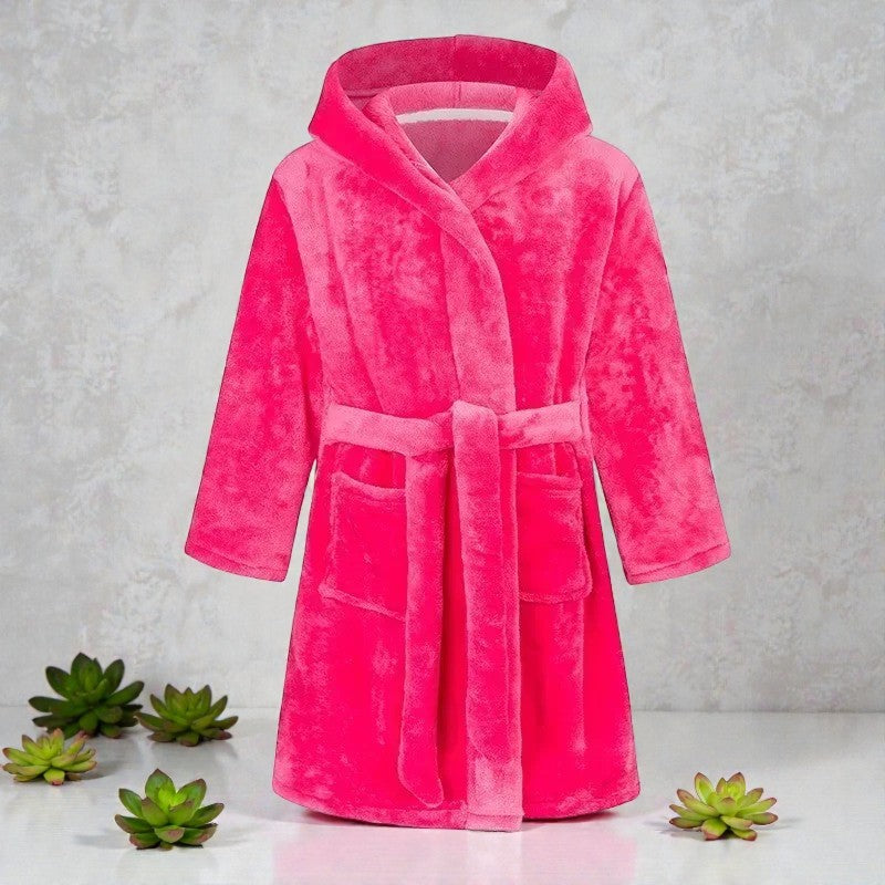 Peignoir enfant polaire uni-couleur