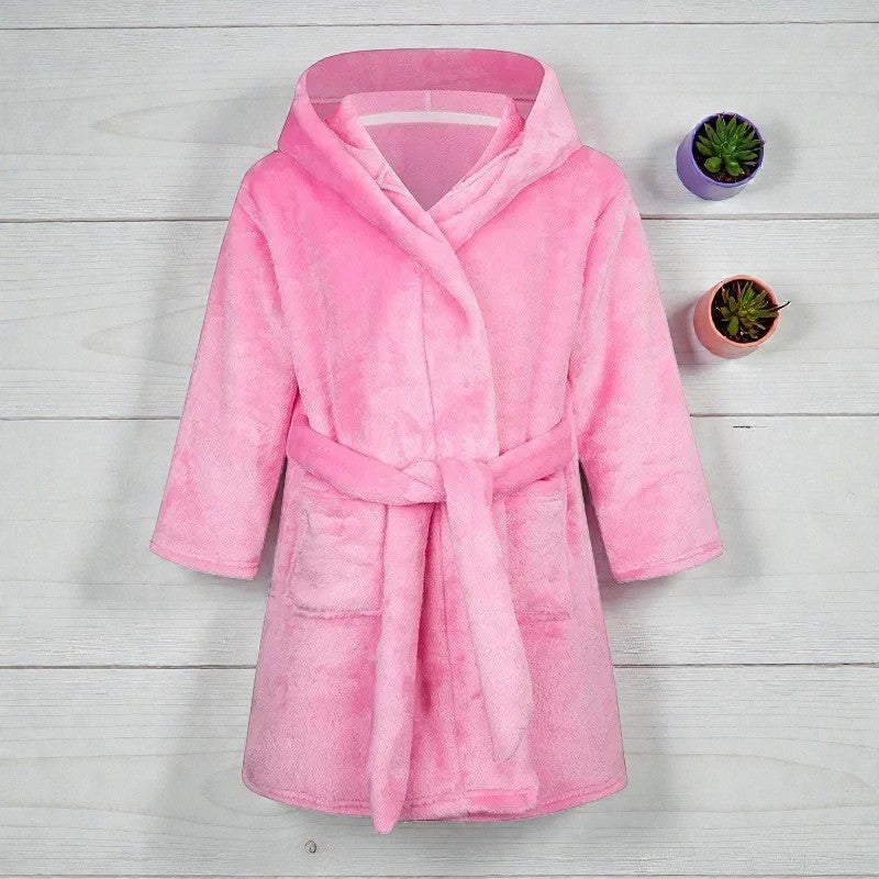 Peignoir enfant polaire uni-couleur