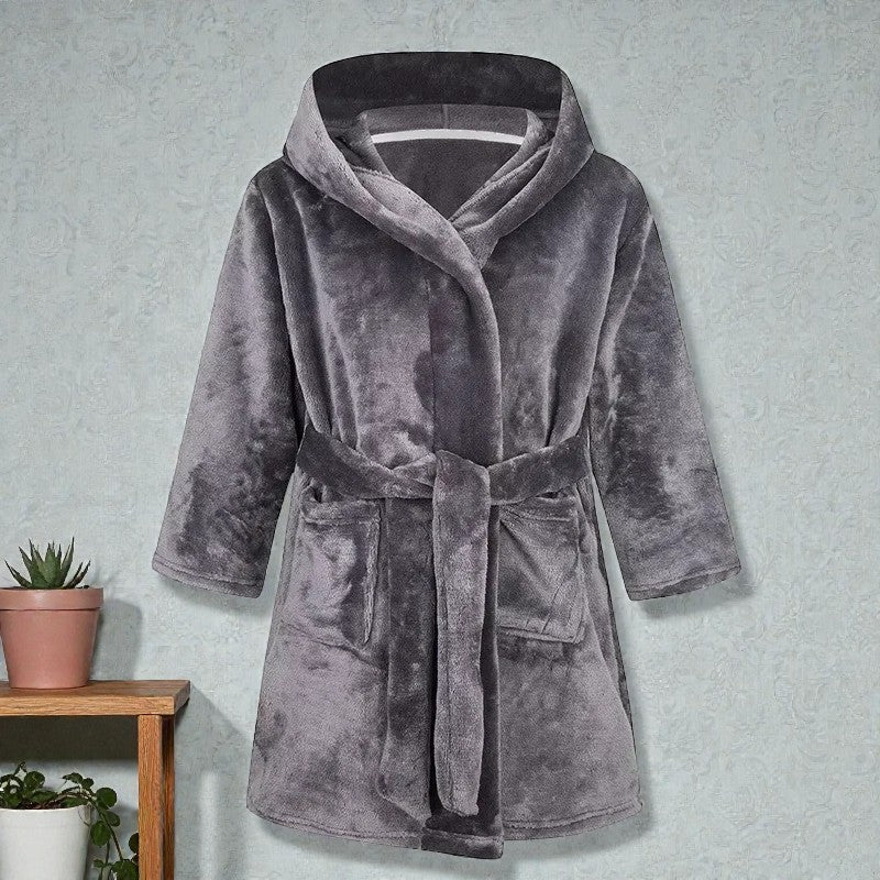 Peignoir enfant polaire uni-couleur
