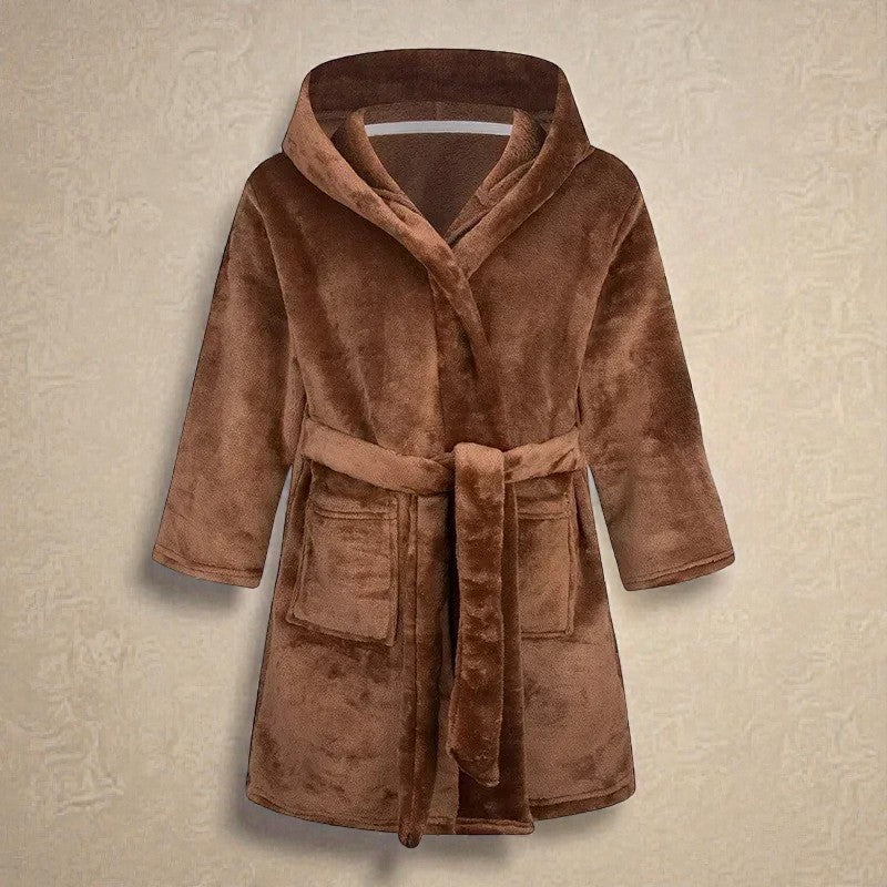 Peignoir enfant polaire uni-couleur