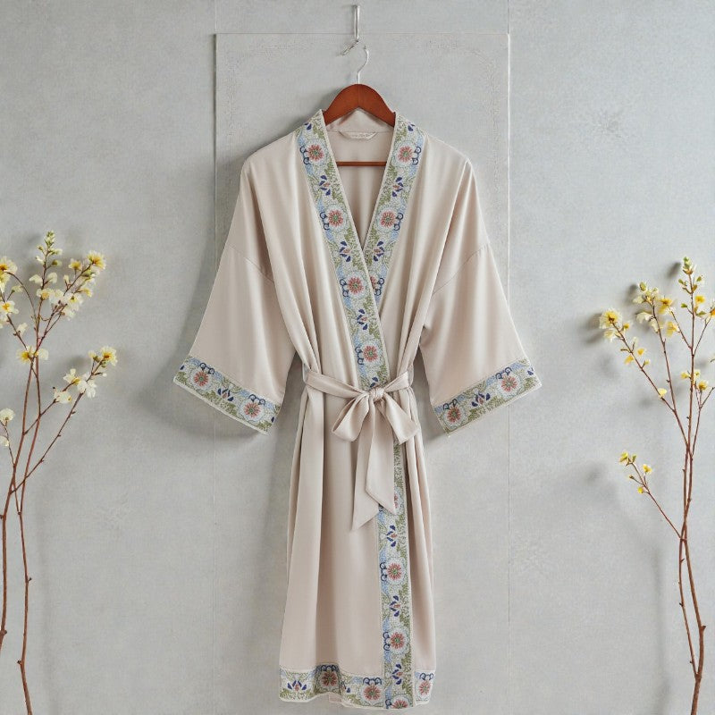 Peignoir femme satin blanc
