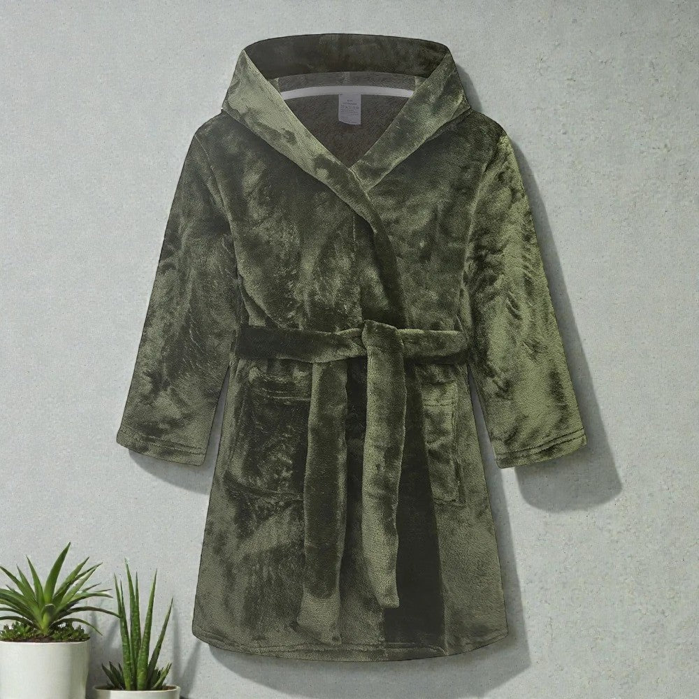 Peignoir enfant polaire uni-couleur