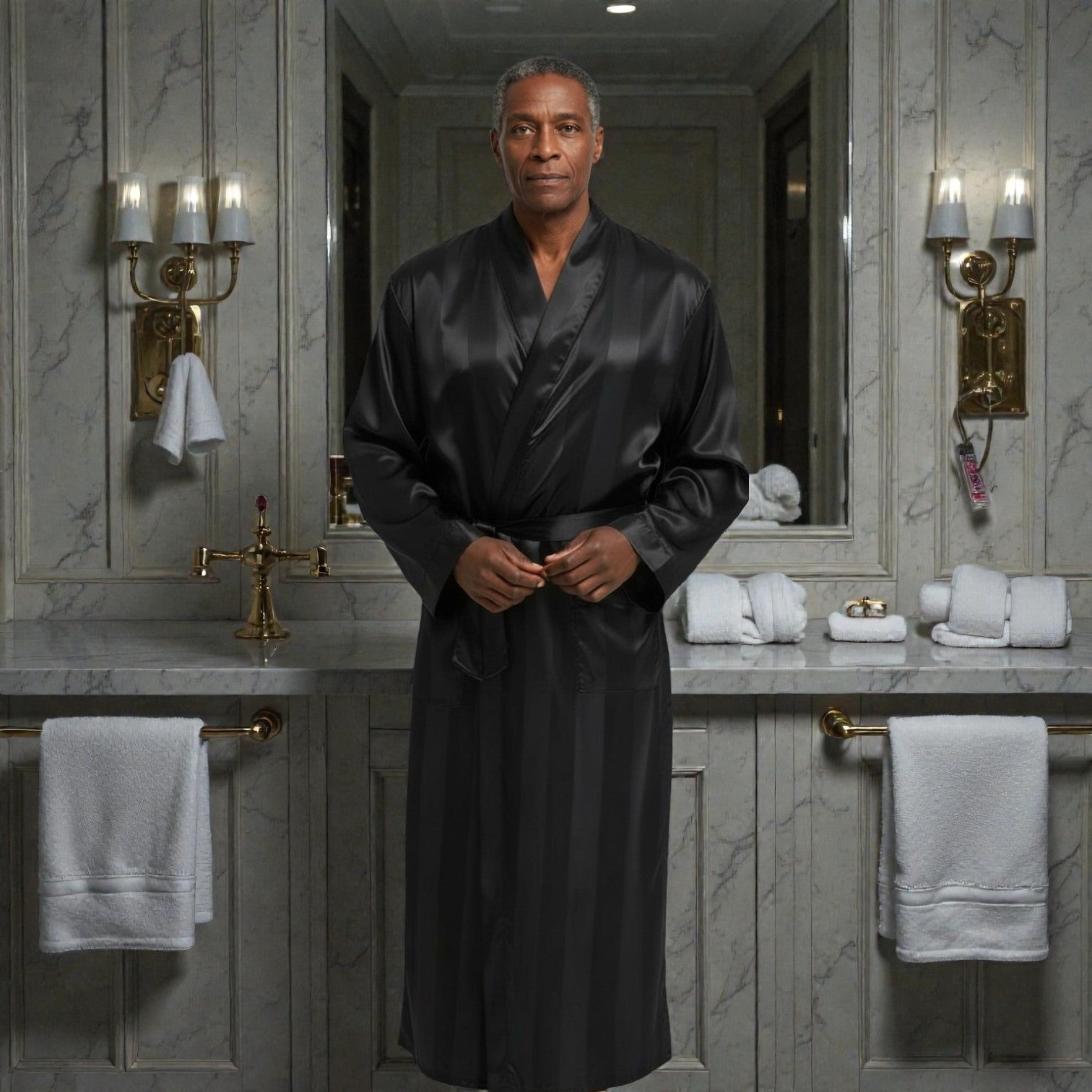 Peignoir Satin Homme Long | Confort