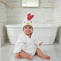 Cape de bain bébé poussin blanc