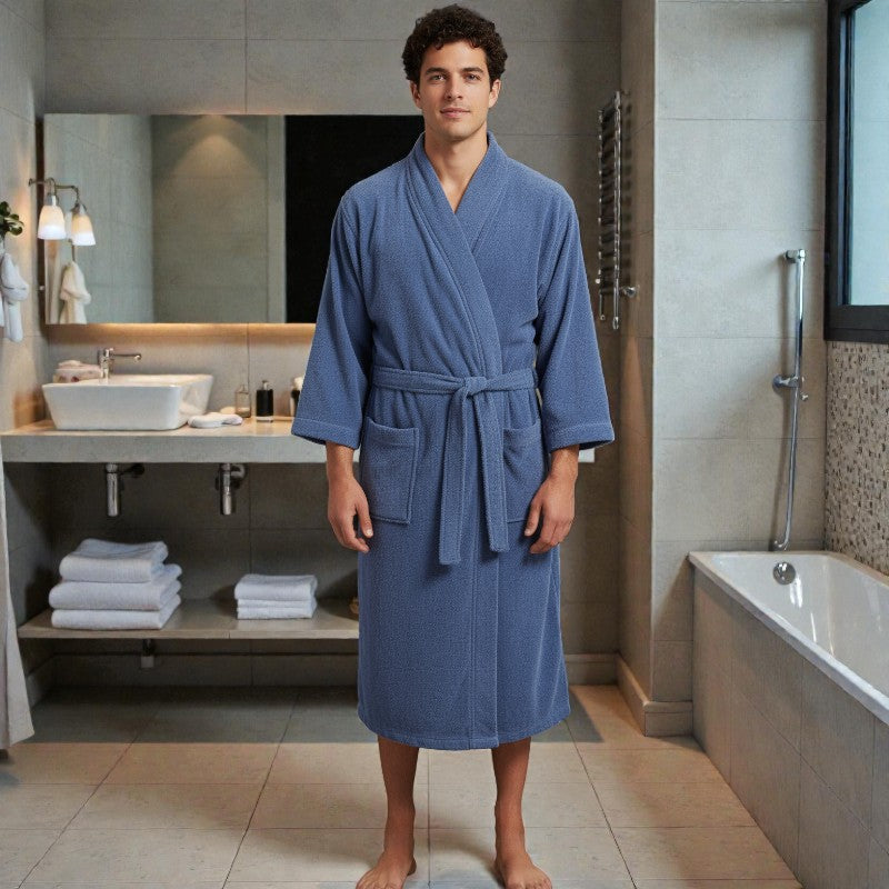 Peignoir éponge homme - Bleu