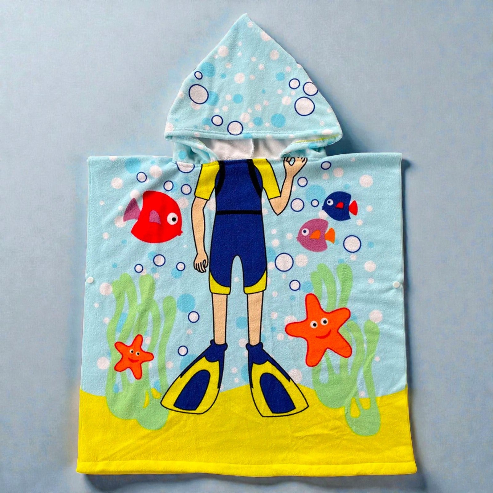 Cape de bain enfant plongeur