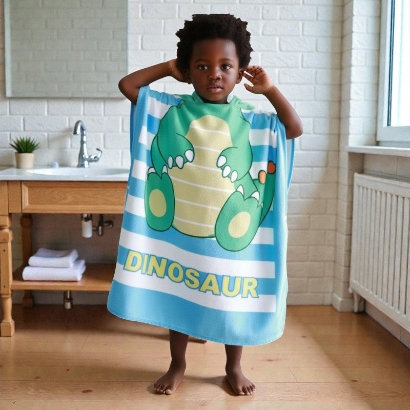 Cape de bain enfant dinosaure