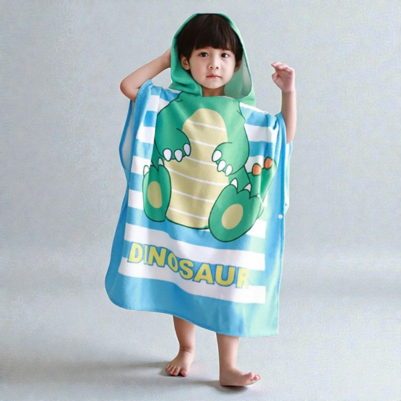 Cape de bain enfant dinosaure