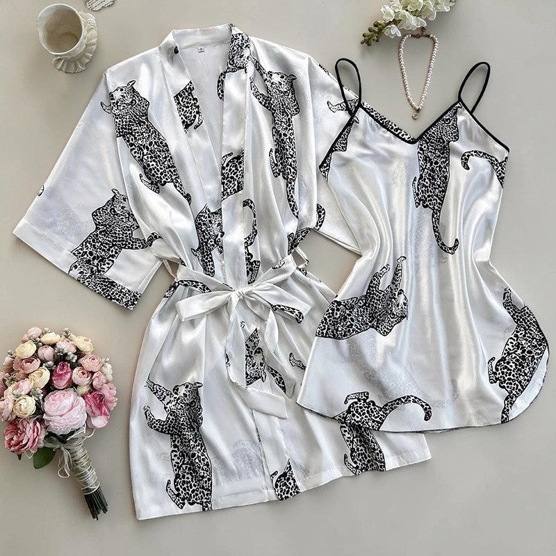 Peignoir Satin | Nuisette Femme Ensemble