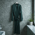 Robe de Chambre Longue en Satin Vert | Homme