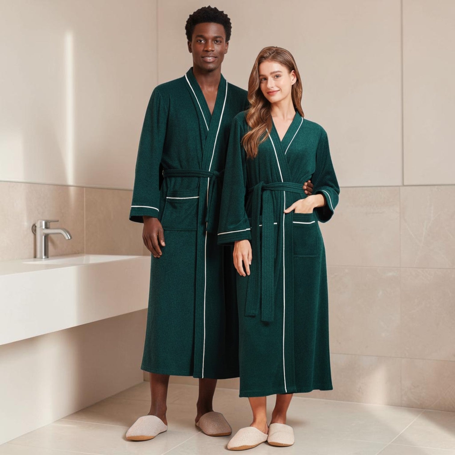 Peignoir Femme | Éponge Vert Émeraude