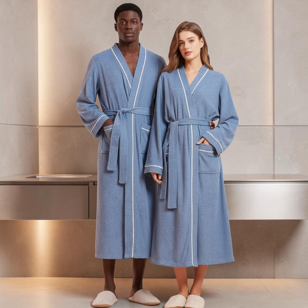 Peignoir Femme | Bleu Ciel en Éponge