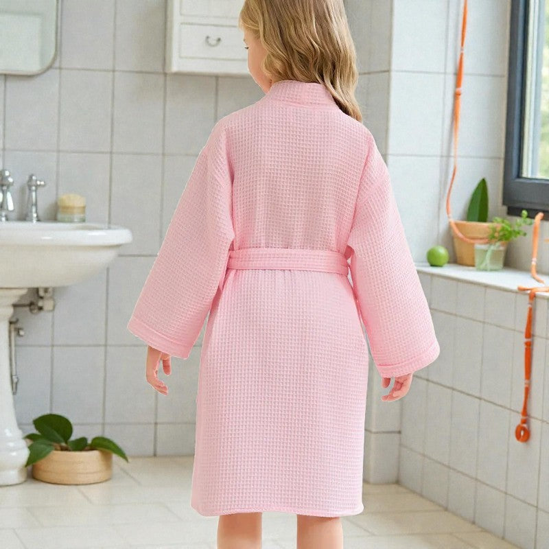 Peignoir enfant nid d'abeille