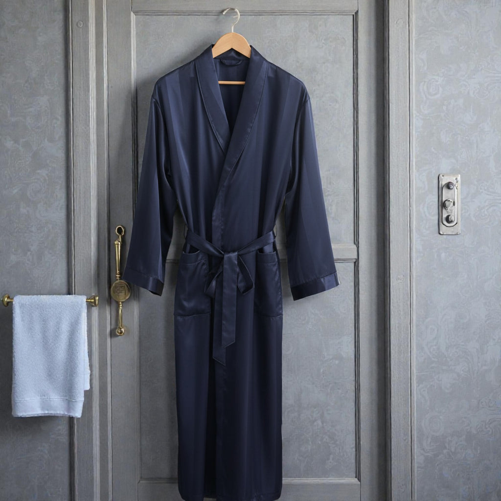 Peignoir Homme en Satin Bleu | Été