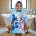 Cape de bain enfant Lilo et Angel bleu