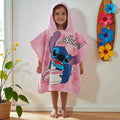 Cape de bain enfant Stitch rose