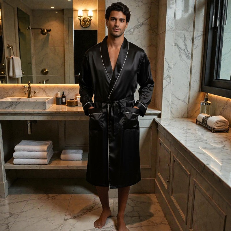 Peignoir en Satin Homme | Grande taille