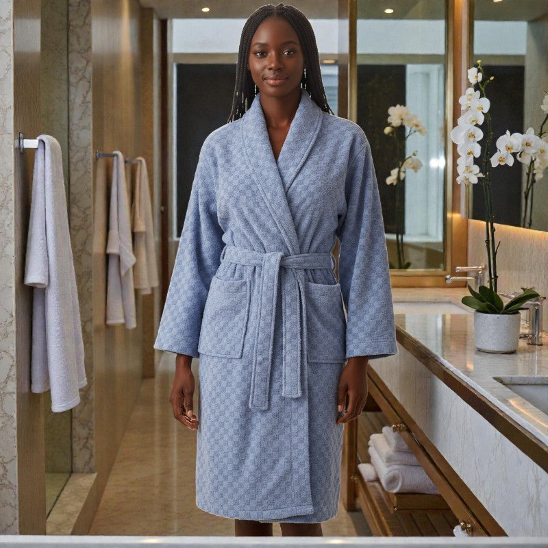 Peignoir femme éponge lavande