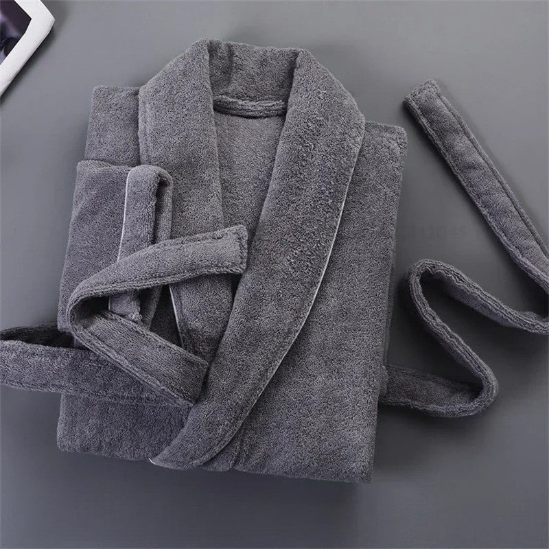 Peignoir femme éponge gris