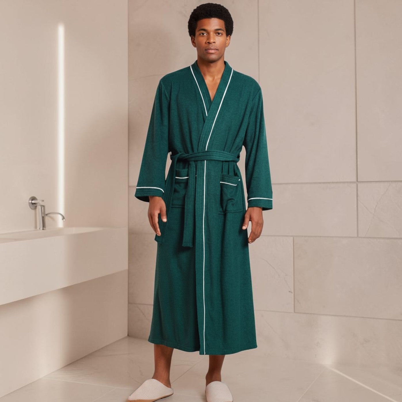 Peignoir Homme | Éponge Vert Émeraude
