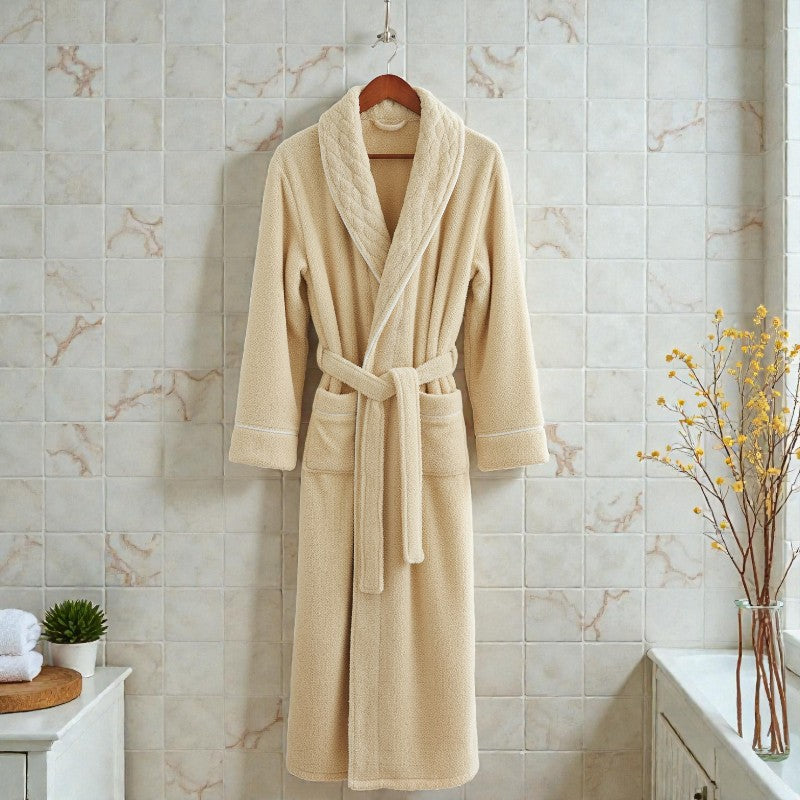 Peignoir polaire homme - Jaune clair